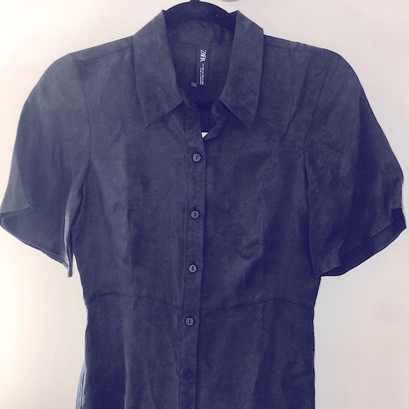 Zara Flowy Mini Dress in Black - Picture 2 of 11